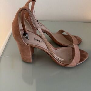 SCHUTZ Women's Blush Suede Heels